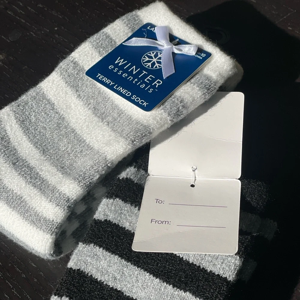 Cozy Terry Lined Socks Bundle (2 Pairs) — Winter Essentials